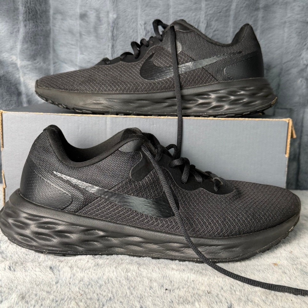 Nike Revolution 6 Next Nature Mens Running Shoes Black DD8475-001 Size 10 Wide